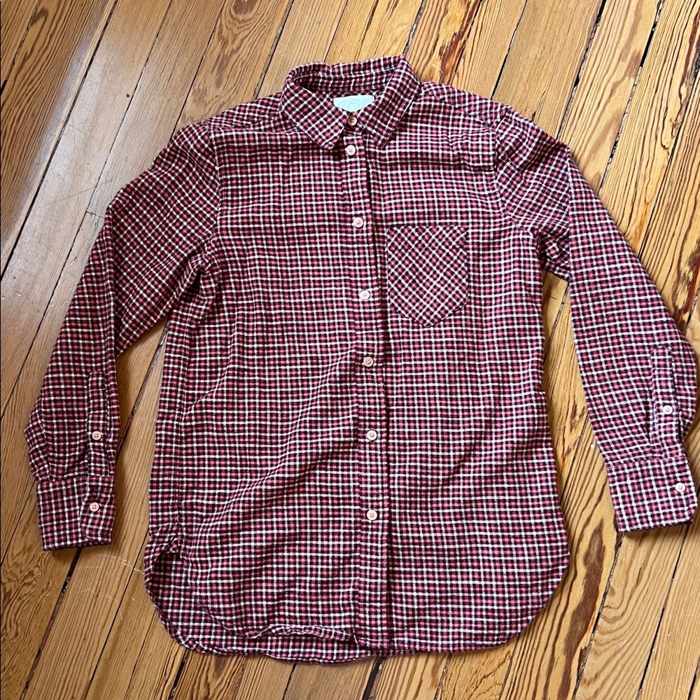 J. Crew Flannel Plaid Classic Button-Down Shirt